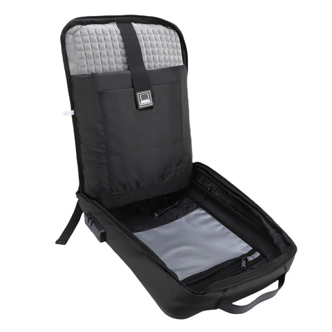 Travel Backpack Hard Shell Rainproof Wet and Dry Separation Padded Laptop Backpack with USB Charging Port Password Lock for Business Black In Australia - Darrahopens