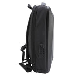 Travel Backpack Hard Shell Rainproof Wet and Dry Separation Padded Laptop Backpack with USB Charging Port Password Lock for Business Black