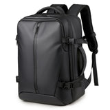Vacuum Backpack with Pump Anti Theft Lock Splashproof 36-55L Large Capacity Dry and Wet Separation Expandable Business Travel Compression Backpack