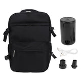 Vacuum Backpack 27L Large Capacity Water Proof 180 Degree Opening Compression Backpack with Pump for Travel Business Black