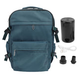 Vacuum Backpack 27L Large Capacity Water Proof 180 Degree Opening Compression Backpack with Pump for Travel Business Peacock Blue In Australia - Darrahopens