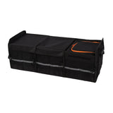 Large Trunk Organizer 105L Multi Compartment Car Organizer with Leakproof Cooler Bag Removable Dividers Foldable Cover for Camping