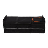 Large Trunk Organizer 105L Multi Compartment Car Organizer with Leakproof Cooler Bag Removable Dividers Foldable Cover for Camping