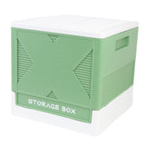 Toys Storage Box with Building Baseplate 37L Stackable Foldable Building Blocks Organizer Storage Container for Home Green