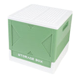 Toys Storage Box with Building Baseplate 37L Stackable Foldable Building Blocks Organizer Storage Container for Home Green