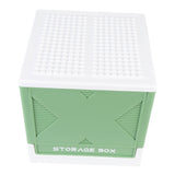 Toys Storage Box with Building Baseplate 37L Stackable Foldable Building Blocks Organizer Storage Container for Home Green