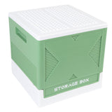 Toys Storage Box with Building Baseplate 37L Stackable Foldable Building Blocks Organizer Storage Container for Home Green