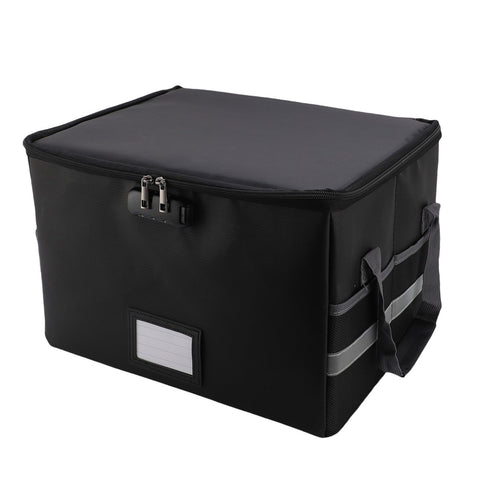 Fireproof Document Box Water Proof Antistatic Reflective Stripe Portable File Box with Lock for CD DVD USB Photos In Australia - Darrahopens