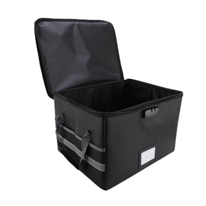 Fireproof Document Box Water Proof Antistatic Reflective Stripe Portable File Box with Lock for CD DVD USB Photos