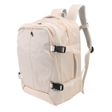 Vacuum Compression Backpack Expandable Water Proof Wet Dry Separation Carry On Backpack with Laptop Compartment Lock for Business Travel Beige