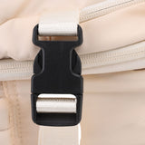 Vacuum Compression Backpack Expandable Water Proof Wet Dry Separation Carry On Backpack with Laptop Compartment Lock for Business Travel Beige