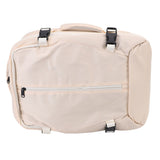 Vacuum Compression Backpack Expandable Water Proof Wet Dry Separation Carry On Backpack with Laptop Compartment Lock for Business Travel Beige