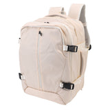 Vacuum Compression Backpack Expandable Water Proof Wet Dry Separation Carry On Backpack with Laptop Compartment Lock for Business Travel Beige