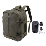 Vacuum Compression Backpack Expandable Water Proof Wet Dry Separation Carry On Backpack with Laptop Compartment Lock for Business Travel Green