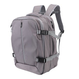 Vacuum Compression Backpack Expandable Water Proof Wet Dry Separation Carry On Backpack with Laptop Compartment Lock for Business Travel Grey