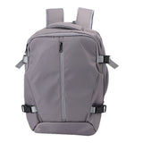 Vacuum Compression Backpack Expandable Water Proof Wet Dry Separation Carry On Backpack with Laptop Compartment Lock for Business Travel Grey