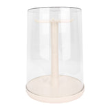 Doll Rotating Clear Display Case Transparent Figures Doll Protective Storage Box for Doll Collection White