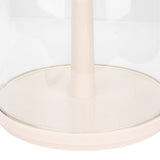 Doll Rotating Clear Display Case Transparent Figures Doll Protective Storage Box for Doll Collection White
