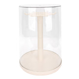 Doll Rotating Clear Display Case Transparent Figures Doll Protective Storage Box for Doll Collection White