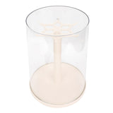 Doll Rotating Clear Display Case Transparent Figures Doll Protective Storage Box for Doll Collection White
