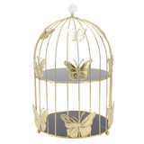 Golden Bird Cage Shape Cosmetic Rack Desktop Makeup Organizer Rack Double Tier Cupcake Cake Stand Multi Purpose for Home Bedroom Party In Australia - Darrahopens