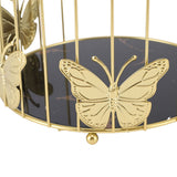 Golden Bird Cage Shape Cosmetic Rack Desktop Makeup Organizer Rack Double Tier Cupcake Cake Stand Multi Purpose for Home Bedroom Party In Australia - Darrahopens