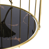 Gold Bird Cage Shape 2 Tier Cupcake Cake Stand Cosmetics Storage Rack Jewelry Display Holder Multi Purpose for Home Bedroom Party Decor
