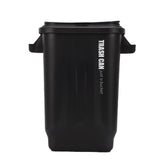 Kitchen Trash Can with Lid PP Garbage Can Waste Basket with Handle for Bathroom Bedroom Office Living Room Black