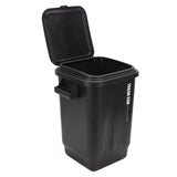 Kitchen Trash Can with Lid PP Garbage Can Waste Basket with Handle for Bathroom Bedroom Office Living Room Black