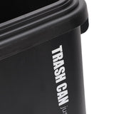 Kitchen Trash Can with Lid PP Garbage Can Waste Basket with Handle for Bathroom Bedroom Office Living Room Black
