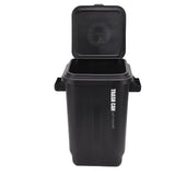Kitchen Trash Can with Lid PP Garbage Can Waste Basket with Handle for Bathroom Bedroom Office Living Room Black
