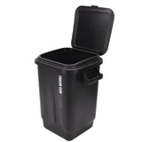 Kitchen Trash Can with Lid PP Garbage Can Waste Basket with Handle for Bathroom Bedroom Office Living Room Black