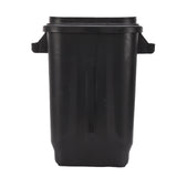 Kitchen Trash Can with Lid PP Garbage Can Waste Basket with Handle for Bathroom Bedroom Office Living Room Black