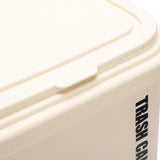 Kitchen Trash Can with Lid PP Garbage Can Waste Basket with Handle for Bathroom Bedroom Office Living Room White