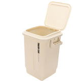 Kitchen Trash Can with Lid PP Garbage Can Waste Basket with Handle for Bathroom Bedroom Office Living Room White