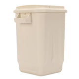 Kitchen Trash Can with Lid PP Garbage Can Waste Basket with Handle for Bathroom Bedroom Office Living Room White