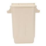 Kitchen Trash Can with Lid PP Garbage Can Waste Basket with Handle for Bathroom Bedroom Office Living Room White