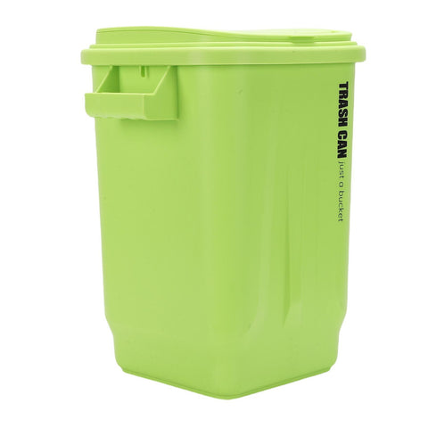 Kitchen Trash Can with Lid PP Garbage Can Waste Basket with Handle for Bathroom Bedroom Office Living Room Green In Australia - Darrahopens
