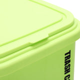 Kitchen Trash Can with Lid PP Garbage Can Waste Basket with Handle for Bathroom Bedroom Office Living Room Green