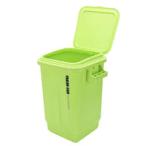 Kitchen Trash Can with Lid PP Garbage Can Waste Basket with Handle for Bathroom Bedroom Office Living Room Green