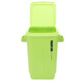 Kitchen Trash Can with Lid PP Garbage Can Waste Basket with Handle for Bathroom Bedroom Office Living Room Green