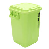 Kitchen Trash Can with Lid PP Garbage Can Waste Basket with Handle for Bathroom Bedroom Office Living Room Green