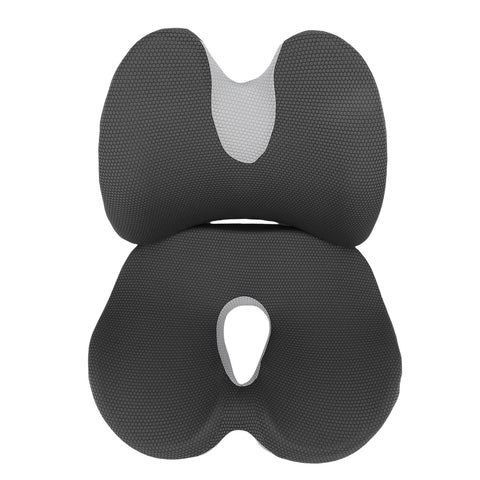 Seat Cushion with Lumbar Support Memory Foam Slow Rebound Anti Slip Breathable Office Chair Cushion for Long Sitting in Car Home Gray Regular Style In Australia - Darrahopens