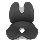 Seat Cushion with Lumbar Support Memory Foam Slow Rebound Anti Slip Breathable Office Chair Cushion for Long Sitting in Car Home Gray Regular Style In Australia - Darrahopens