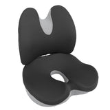 Seat Cushion with Lumbar Support Memory Foam Slow Rebound Anti Slip Breathable Office Chair Cushion for Long Sitting in Car Home Gray Regular Style In Australia - Darrahopens