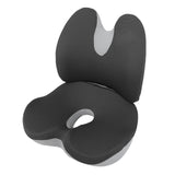 Seat Cushion with Lumbar Support Memory Foam Slow Rebound Anti Slip Breathable Office Chair Cushion for Long Sitting in Car Home Gray Regular Style In Australia - Darrahopens