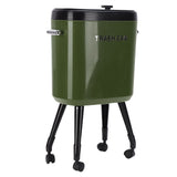 Tall Trash Can with Wheel Legs 15L Large Capacity Narrow Garbage Can for Kitchen Bathroom Living Room Office Green