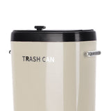 Tall Trash Can with Wheel Legs 15L Large Capacity Narrow Garbage Can for Kitchen Bathroom Living Room Office Cream White In Australia - Darrahopens