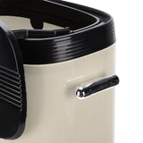 Tall Trash Can with Wheel Legs 15L Large Capacity Narrow Garbage Can for Kitchen Bathroom Living Room Office Cream White