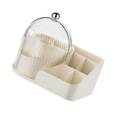 Makeup Brush Holder with Lid 360 Degree Rotating Cosmetic Organizer Desktop Storage Box Skincare Storage for Vanity Desktop Cream Multi Compartment